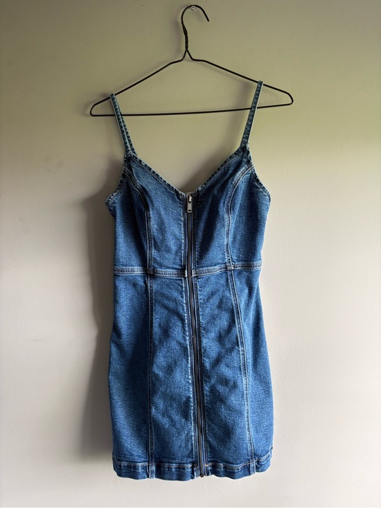 American Eagle Outfitters Dresses & Skirts - American Eagle Outfitters Light Blue Denim Mini Dress with Contrast Stitching